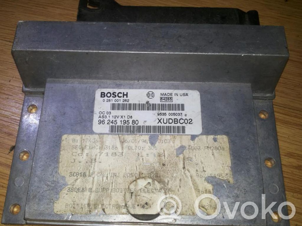 Unidad de control/módulo del motor   0281001262,9624519580,0281001262,9624519580