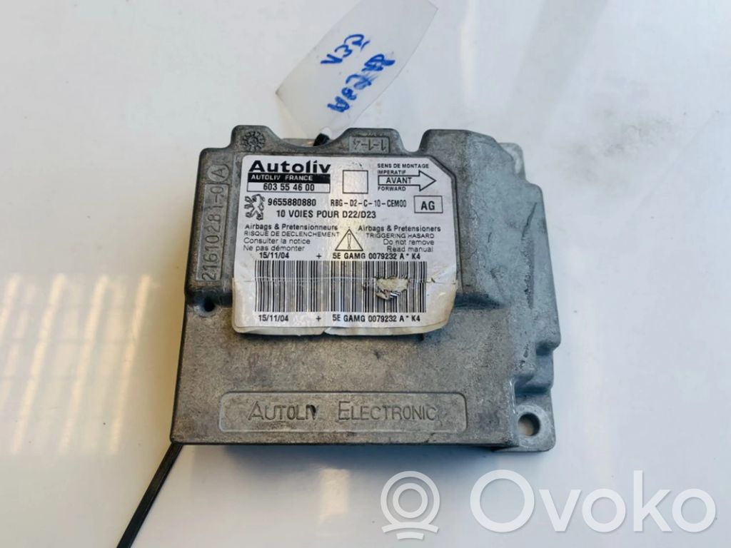 Unidad de control/módulo del Airbag   9655880880,603554600,603554600,9655880880