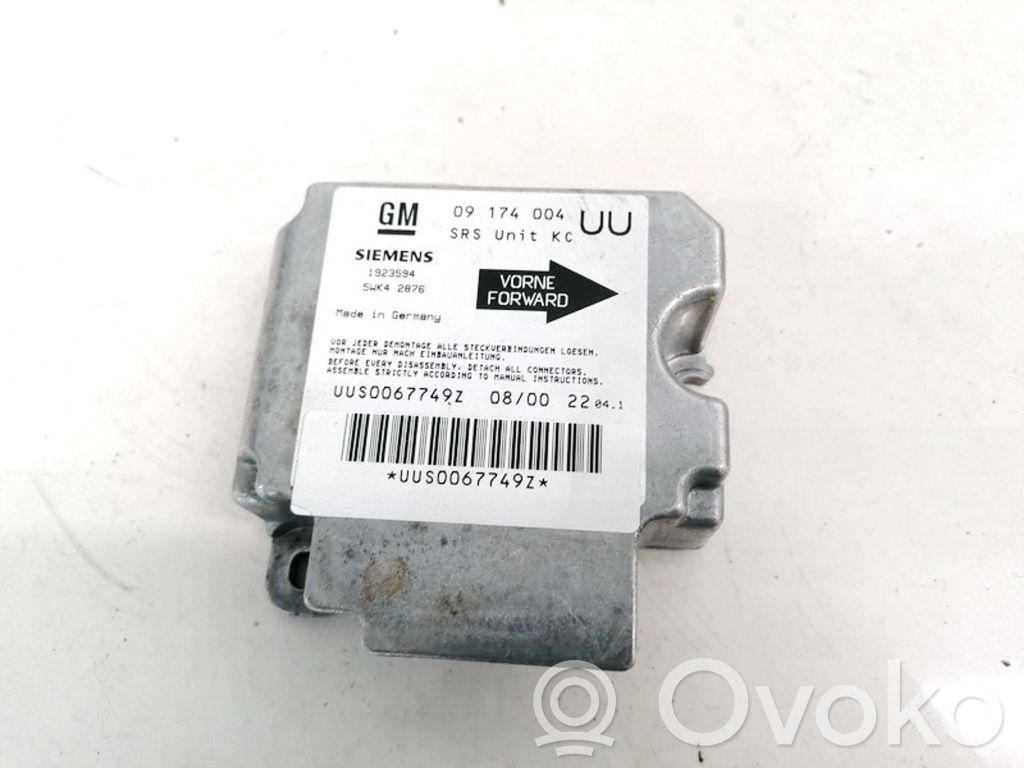Opel Astra G Centralina/modulo airbag 