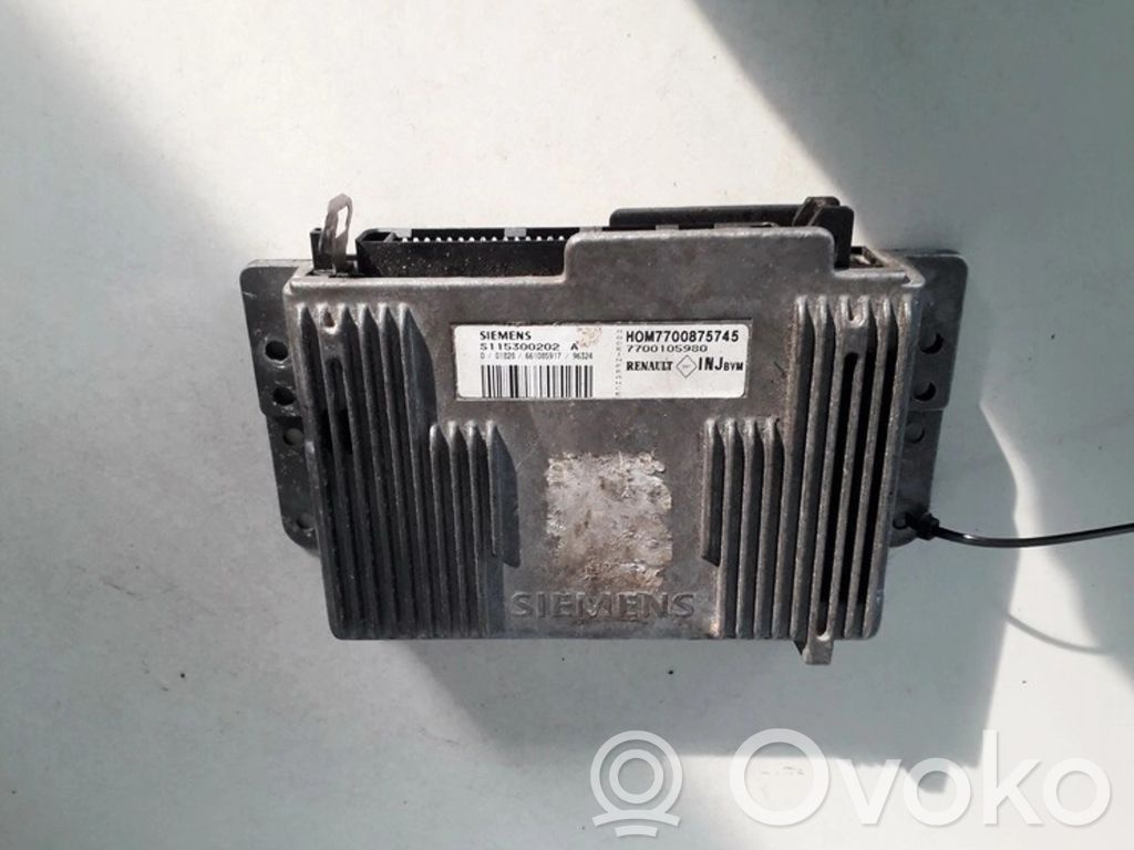 Centralina/modulo del motore   7700105980,S115300202A,7700105980,HOM7700875745,S115300202A