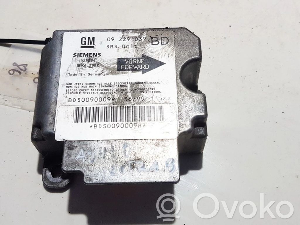 Opel Vectra B Centralina/modulo airbag 