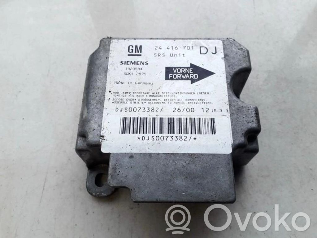 Opel Vectra B Centralina/modulo airbag 