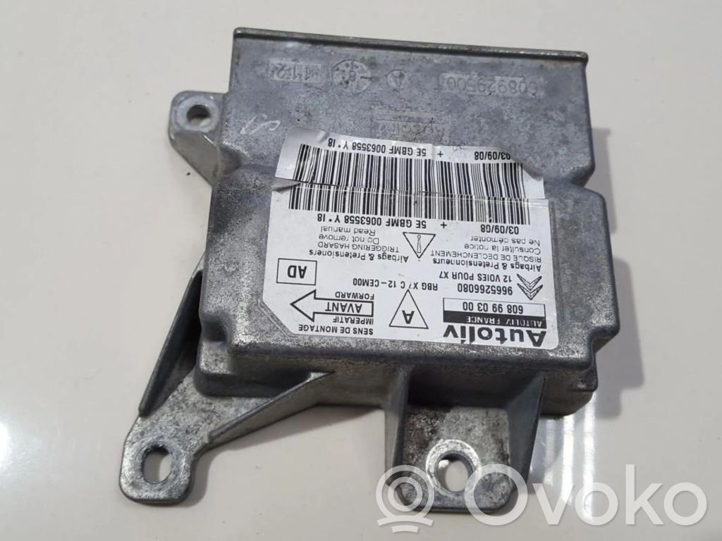 Module de contrôle airbag   9665266080,608990300,608990300,9665266080
