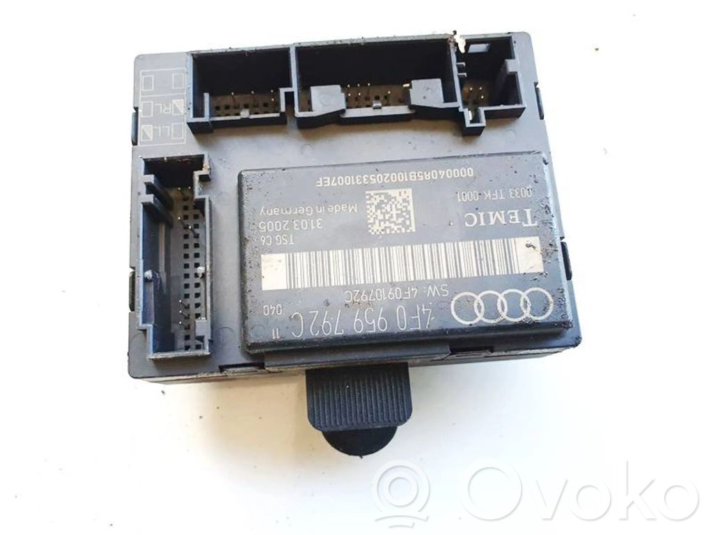 Audi A6 S6 C6 4F Centralina/modulo portiere 