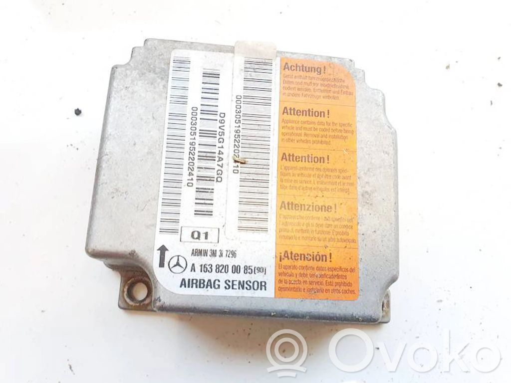 Mercedes-Benz ML W163 Centralina/modulo airbag