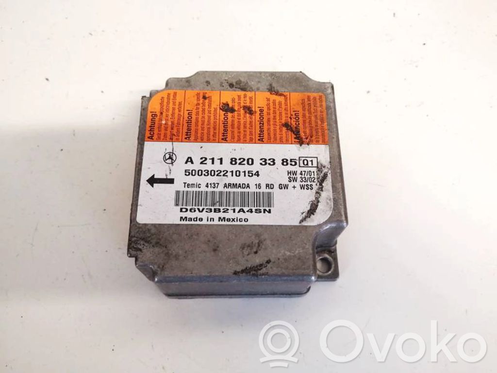 Mercedes-Benz E W211 Centralina/modulo airbag