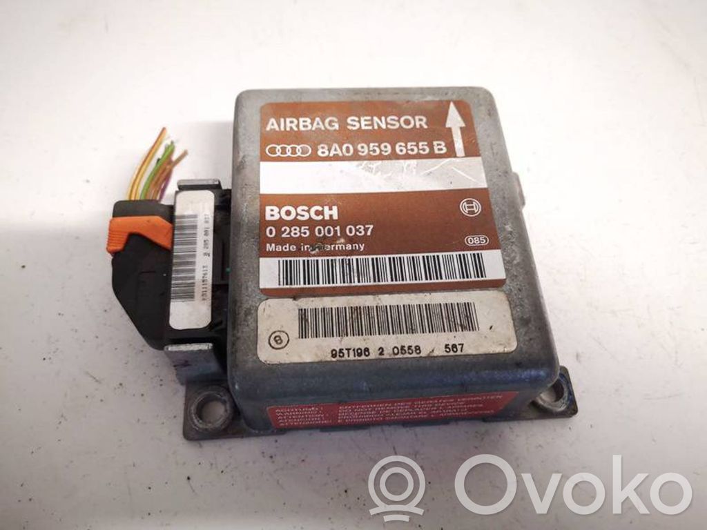 Module de contrôle airbag   8A0959655B,0285001037,0285001037,8A0959655B
