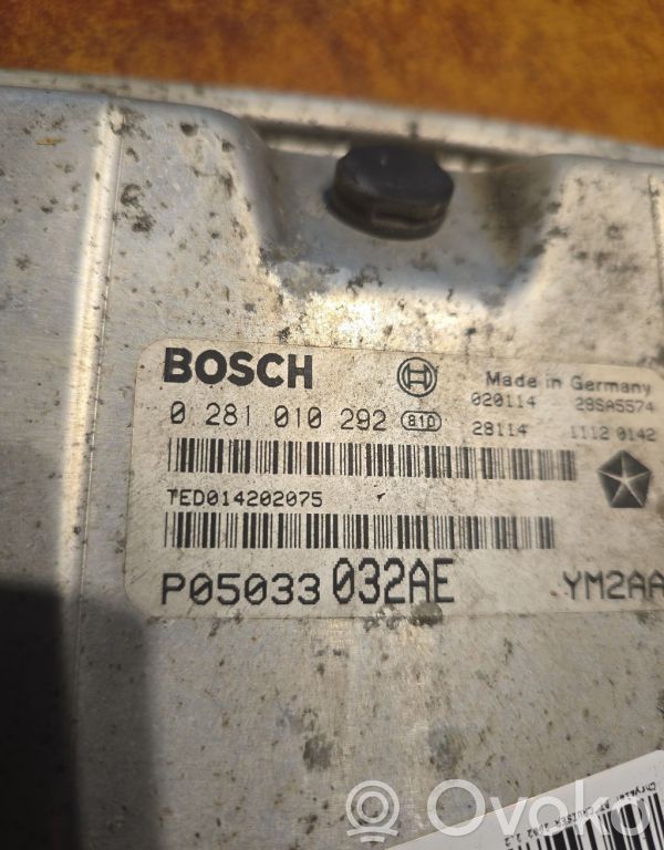 Engine control unit/module   0281010292,0281010292,P05033032AE,YM2AA
