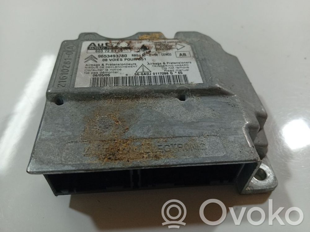 Module de contrôle airbag   603726100,0117286Q,603726100,9653493780