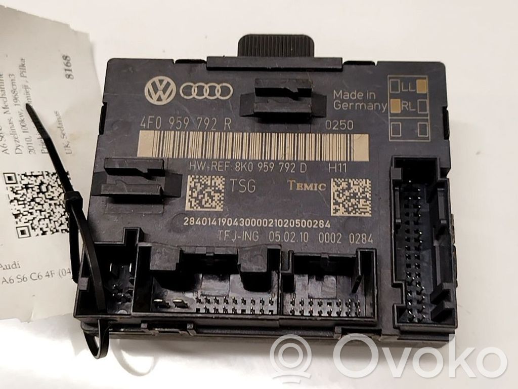 Unité de commande module de porte   8K0959792D,8K0959792D,4F0959792,4F0959792R,8K0959792D,8K0959792H