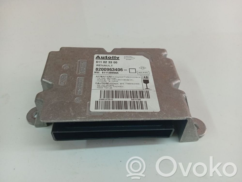 Renault Clio III Module de contrôle airbag 