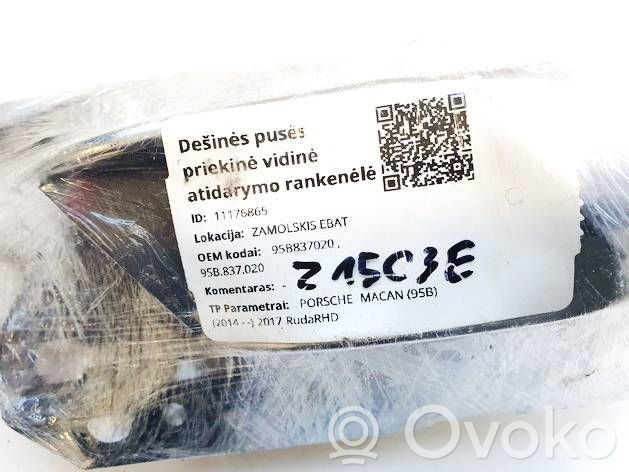 Porsche Macan (95B) Maniglia interna per portiera anteriore 