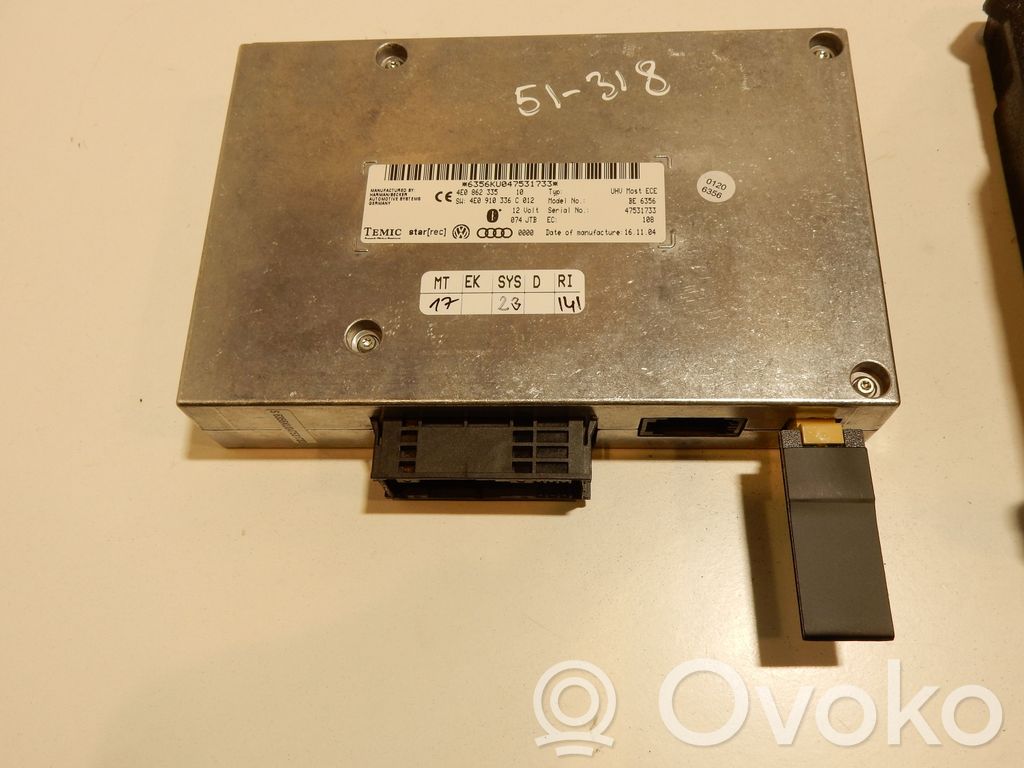 Unidad de control/módulo de bluetooth   4E0862335,51318