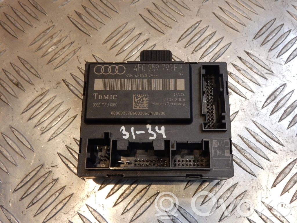 Audi A6 S6 C6 4F Unidad de control/módulo de la puerta 