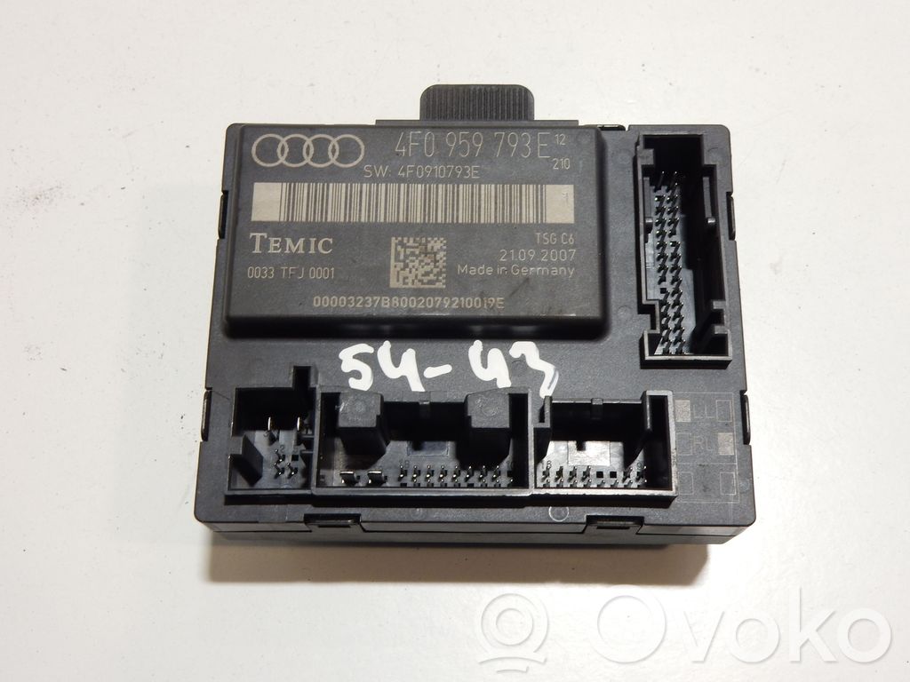 Unité de commande module de porte   4F0959793E,5443
