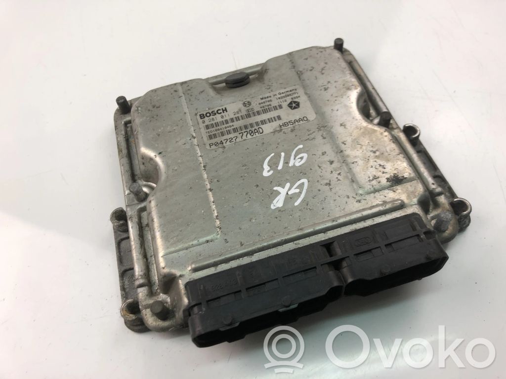 Engine control unit/module ECU   P04727770AD,0281011281