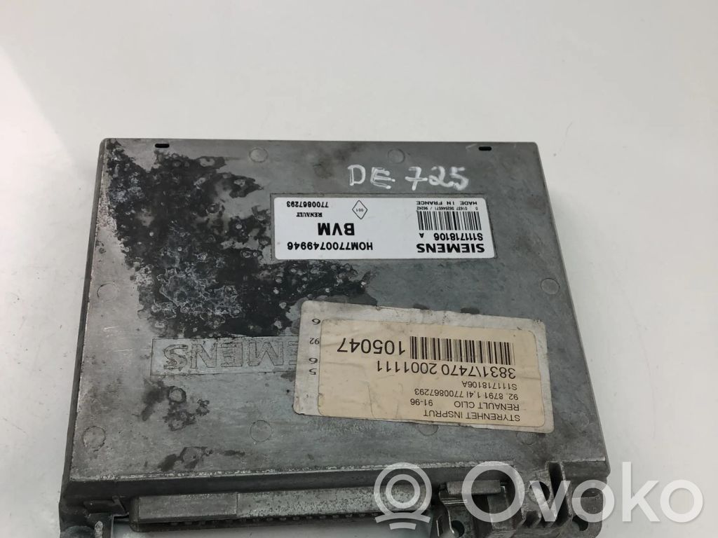 Renault Clio I Komputer / Sterownik ECU silnika 