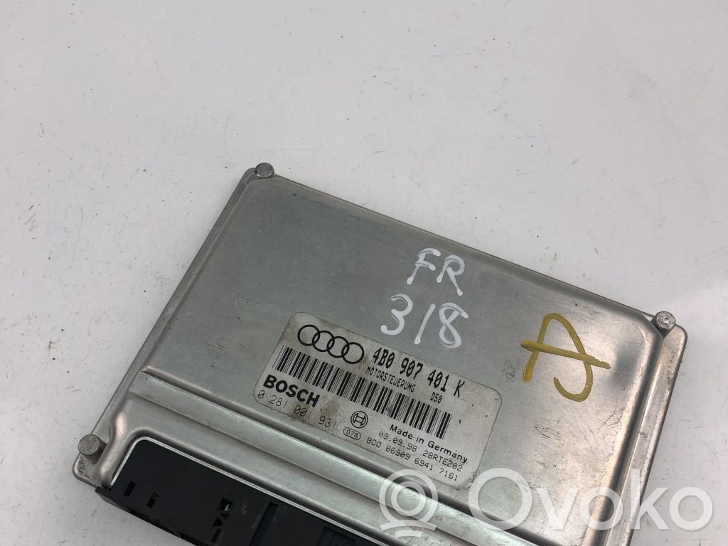 Audi A6 S6 C5 4B Unité de commande, module ECU de moteur 
