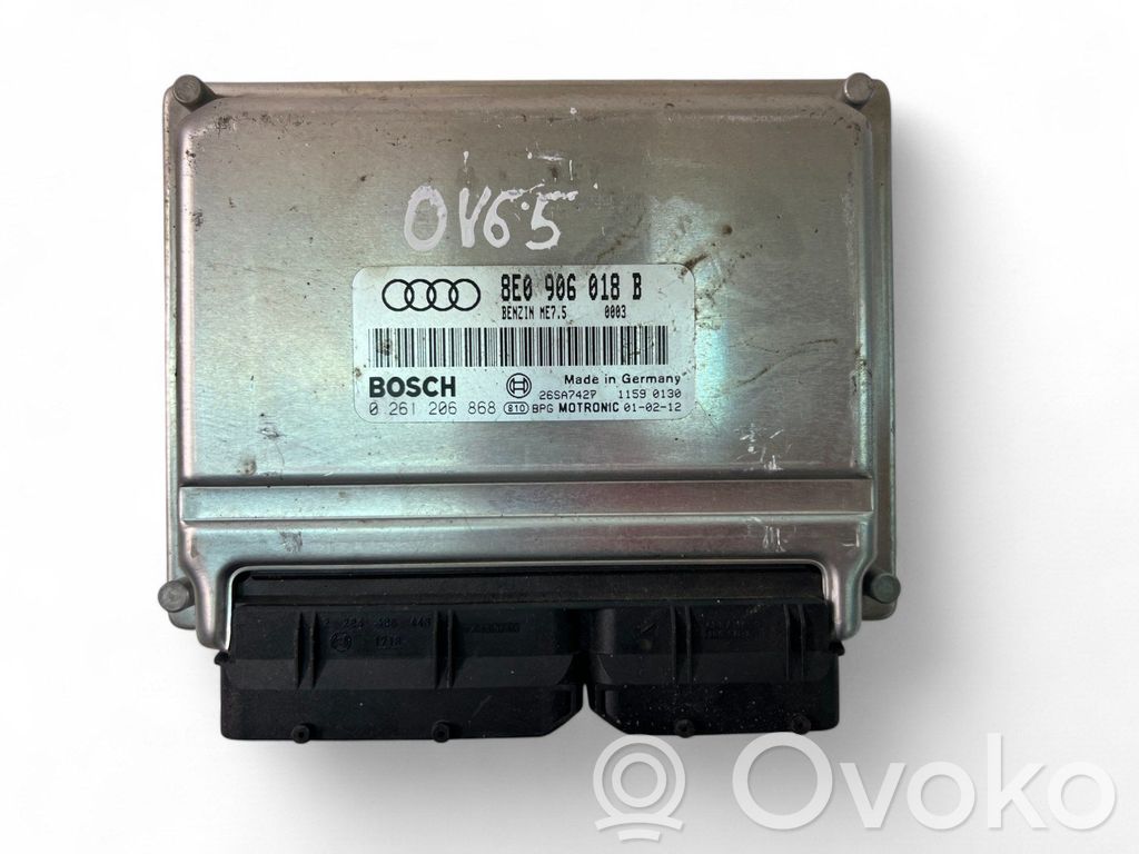Engine control unit/module ECU   8E0906018B,0261206868