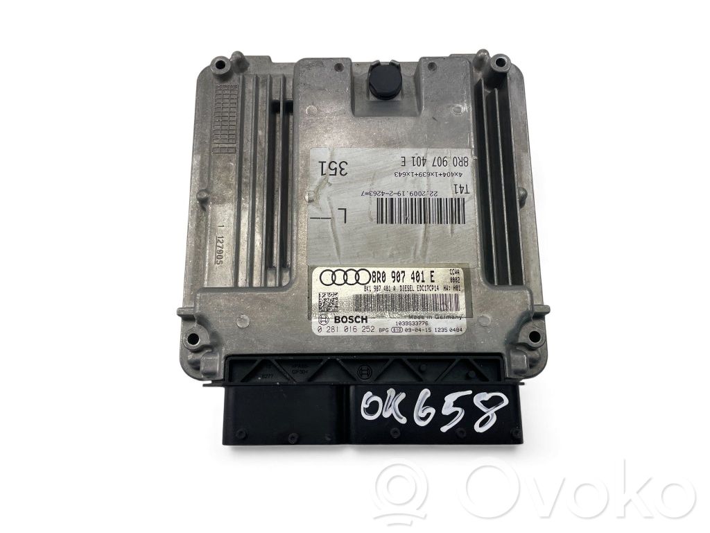 Engine control unit/module ECU   8R0907401E,0281016252