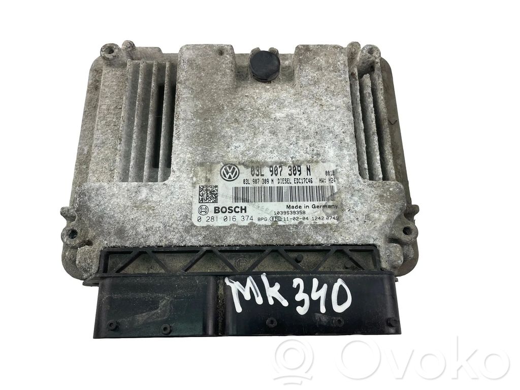 Engine control unit/module ECU   03L907309N,0281016374