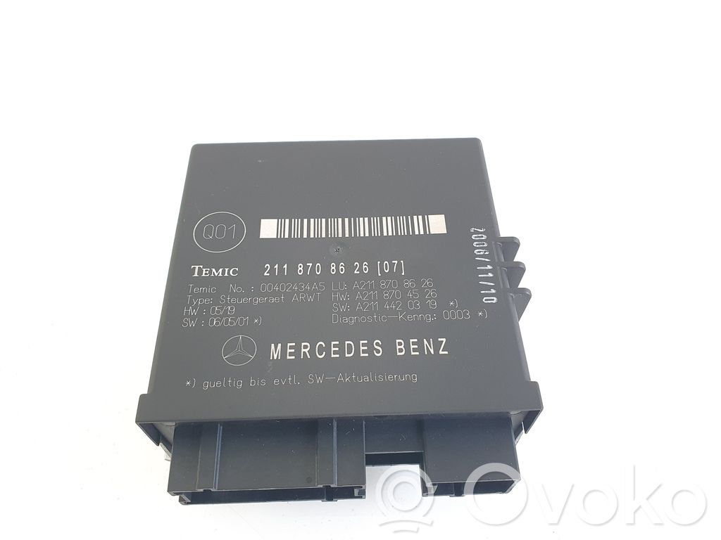 Mercedes-Benz E W211 Tailgate/trunk control unit/module 
