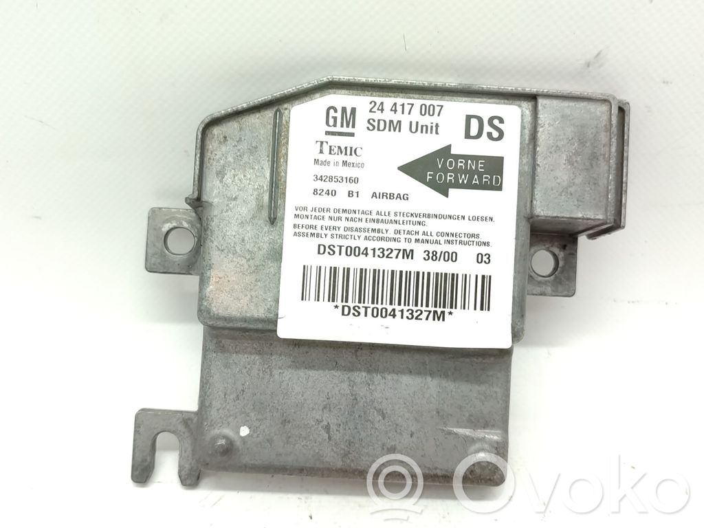 Opel Corsa C Centralina/modulo airbag 