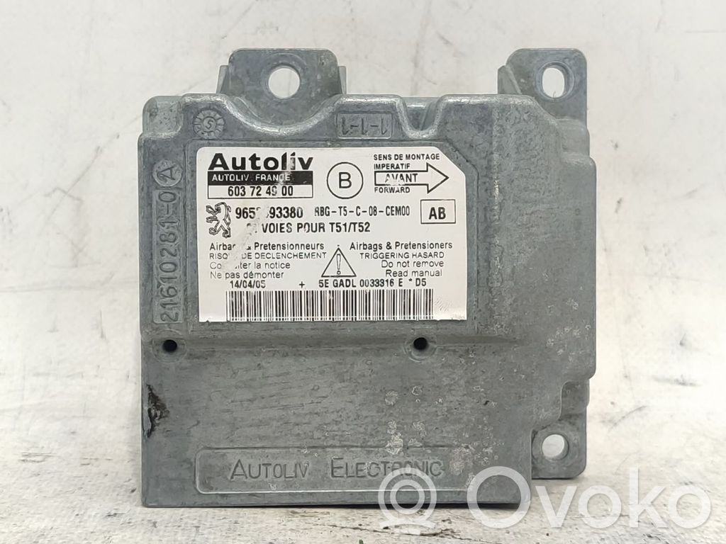 Centralina/modulo airbag   9653493380,9653493380