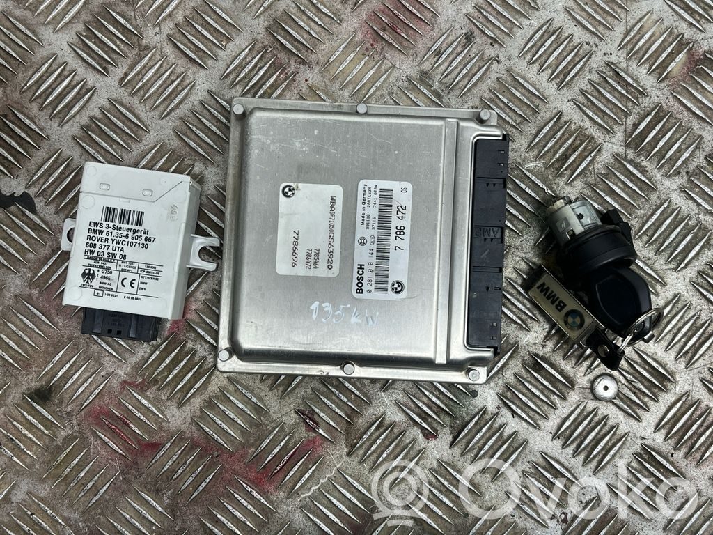 BMW 5 E39 Juego de cerradura y set ECU del motor 