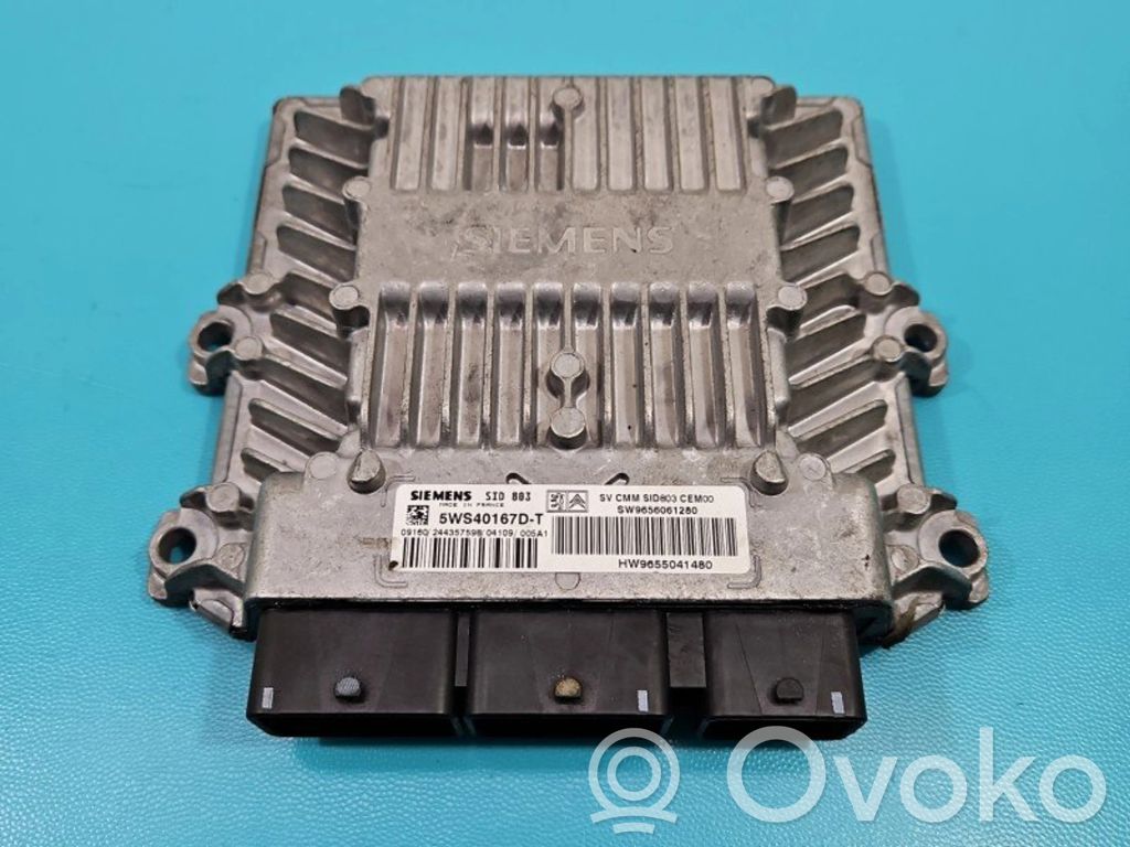 Engine control unit/module ECU   5WS40167DT,IMPRK1368160,9655041480,9656061280