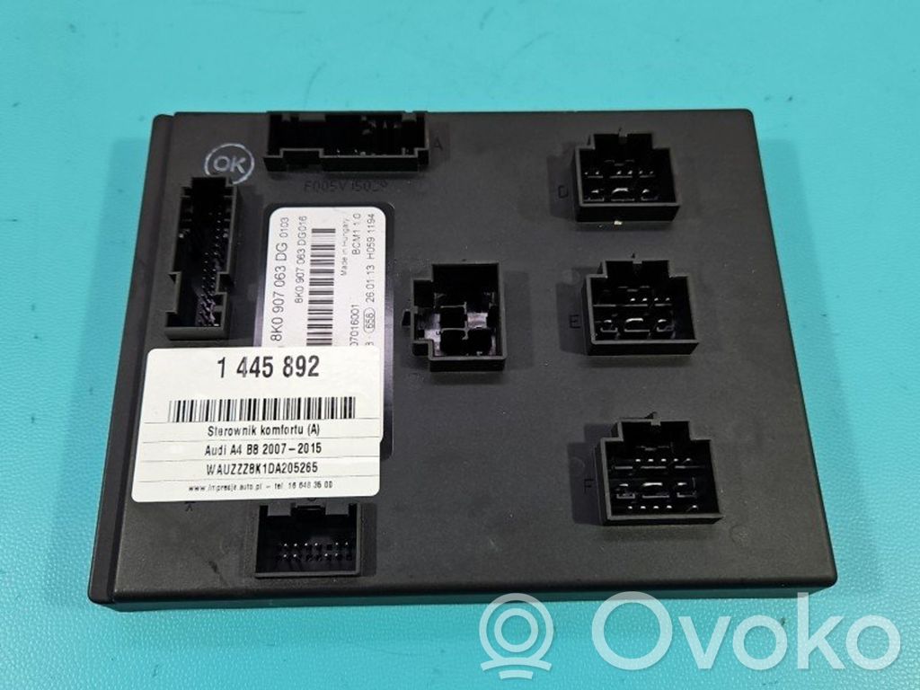 Audi A4 S4 B8 8K Unidad de control/módulo de carrocería central