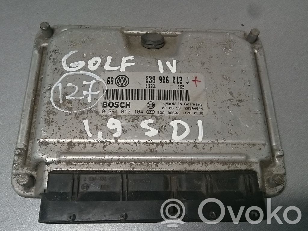 Unidad de control/módulo del motor   038906012J,0281010104