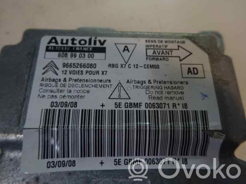 Unidad de control/módulo del Airbag   9665266080