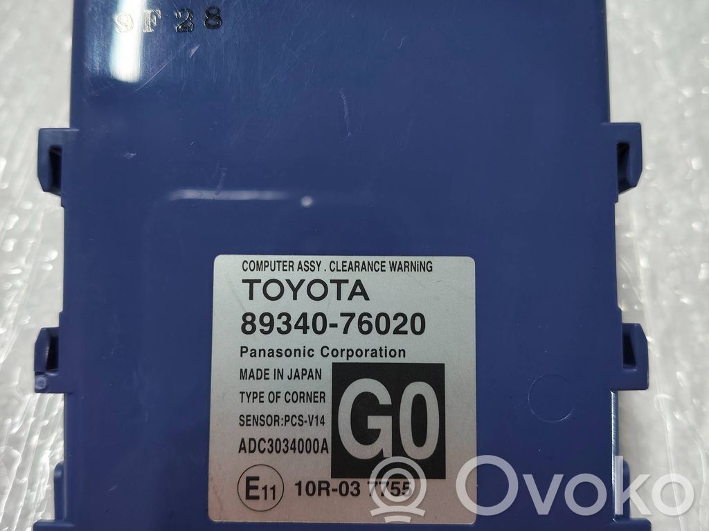 Lexus CT 200H Unité de commande, module PDC aide au stationnement 