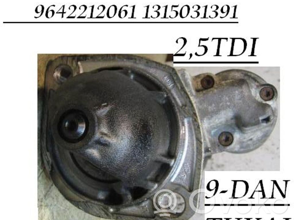 Motor de arranque   0001109041,BOSCH,9642212061,1315031391