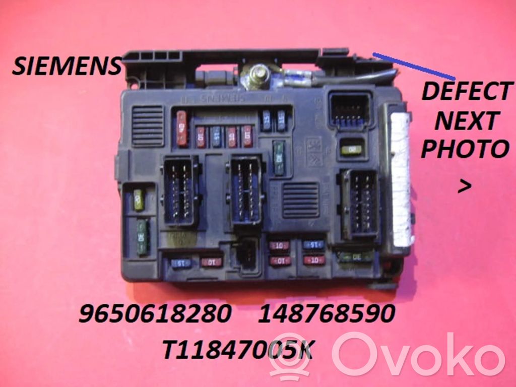 Módulo de fusible   9650618280,148768590,T11847005K