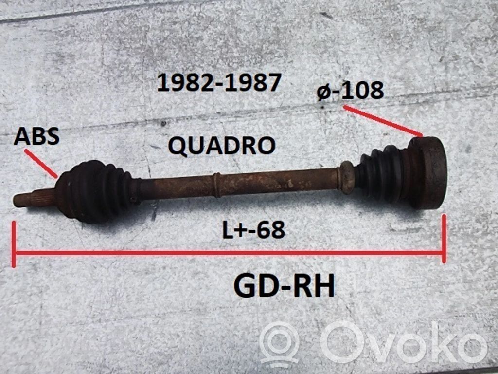 Audi 100 200 5000 C3 Eje de transmisión trasero 