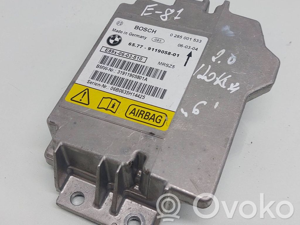 BMW 1 E81 E87 Airbag control unit/module 