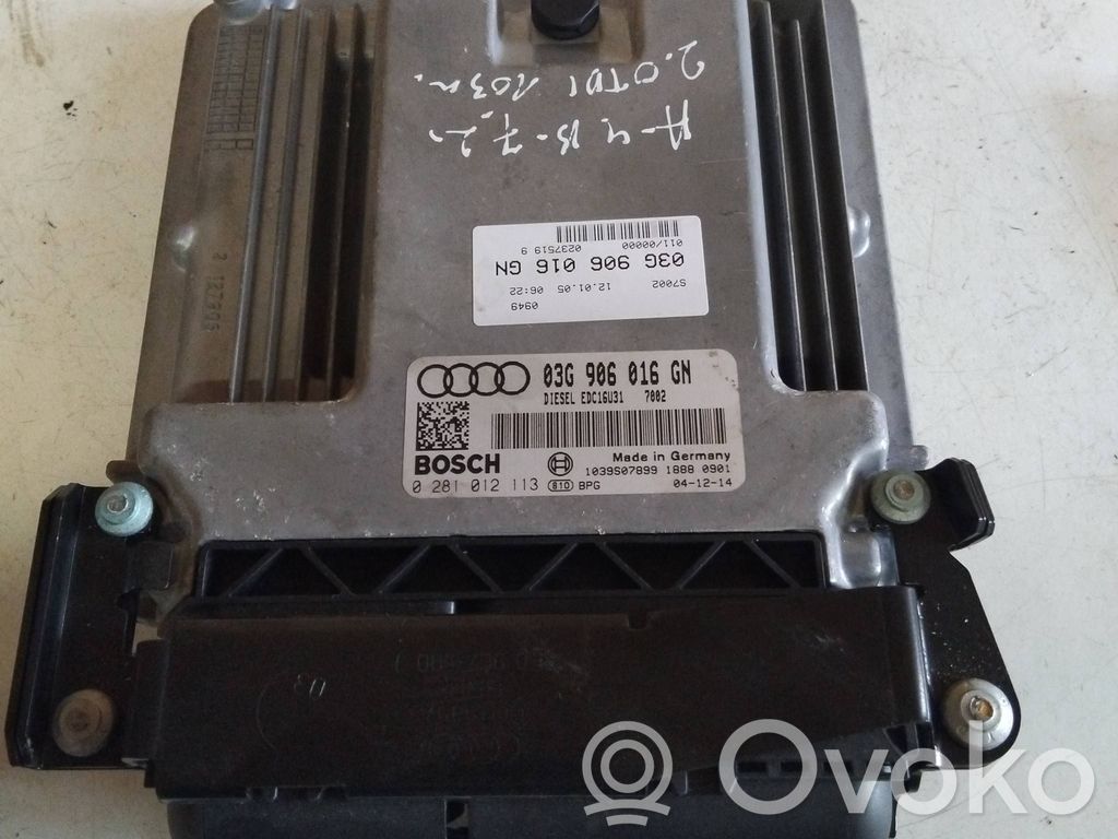 Engine control unit/module   03G906016GN,1039S07899