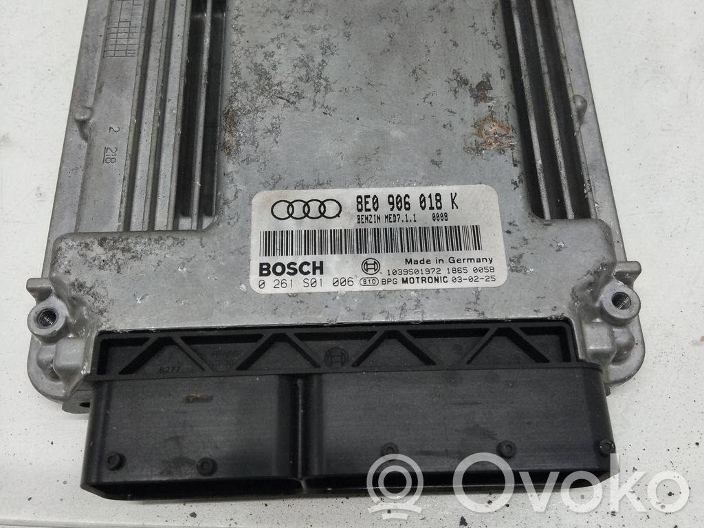 Engine control unit/module   8E0906018K,0261S01006,1039S01972