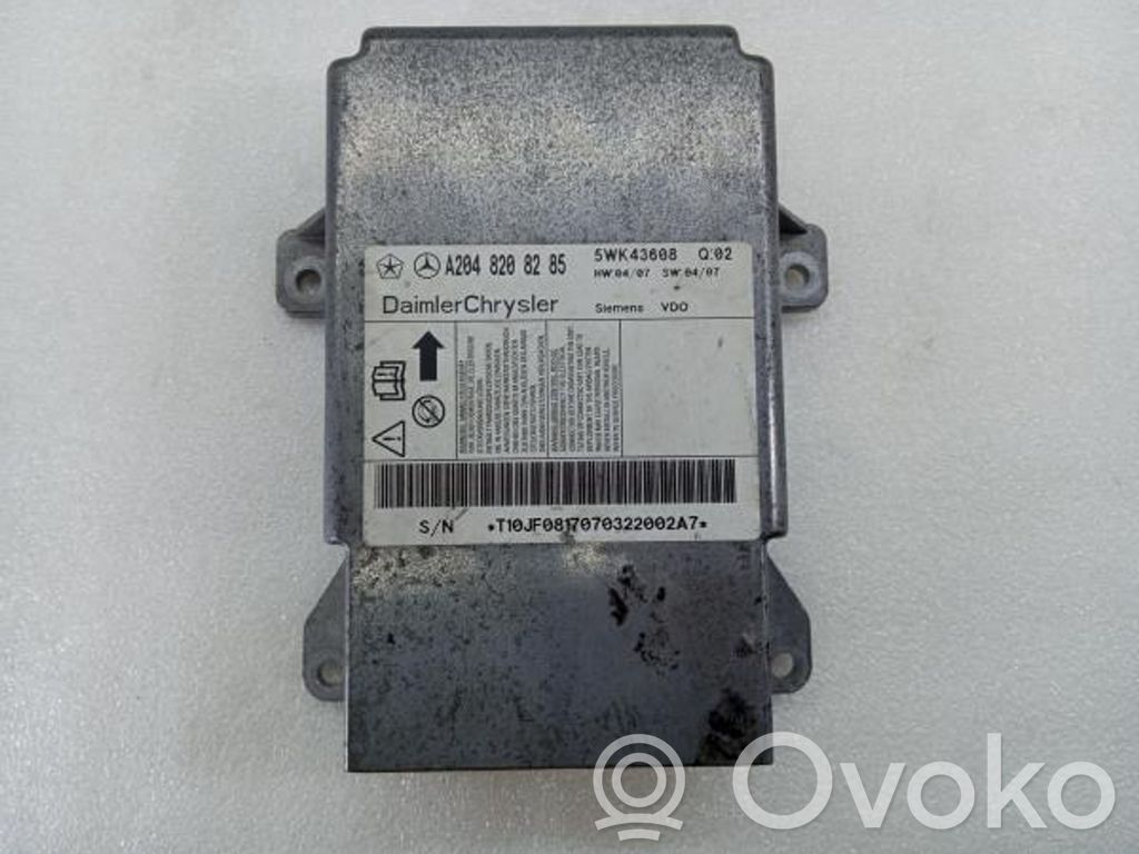 Mercedes-Benz C W204 Gaisa spilvenu vadības bloks 