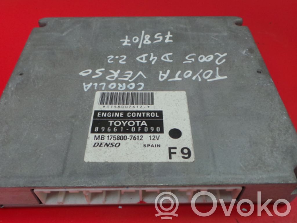 Engine control unit/module   89661,07,0F090,39394,758,DENSO,MB1758007612