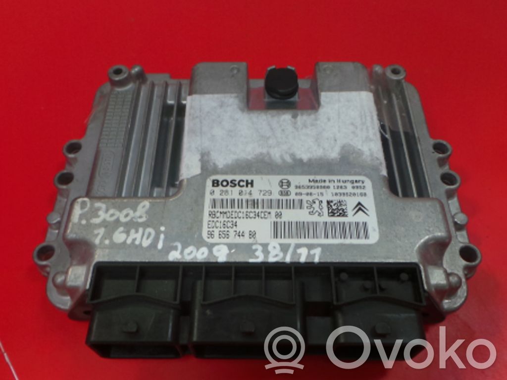 Engine control unit/module   014,281,38,729,9665674480,BOSCH
