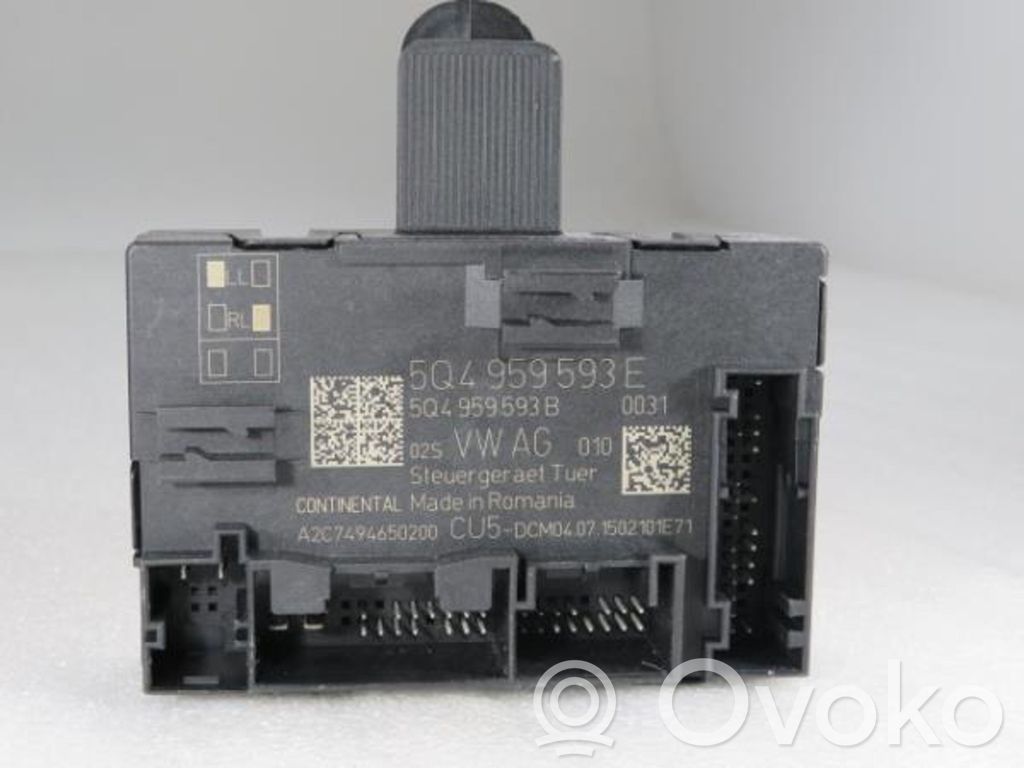 Unité de commande module de porte   5Q4959593E,5Q4959593E,FRTESQ