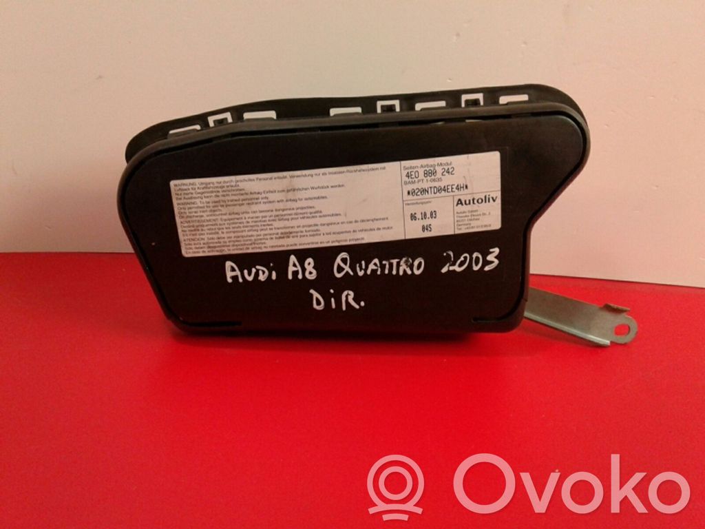Audi A8 S8 D3 4E Airbag scaun 