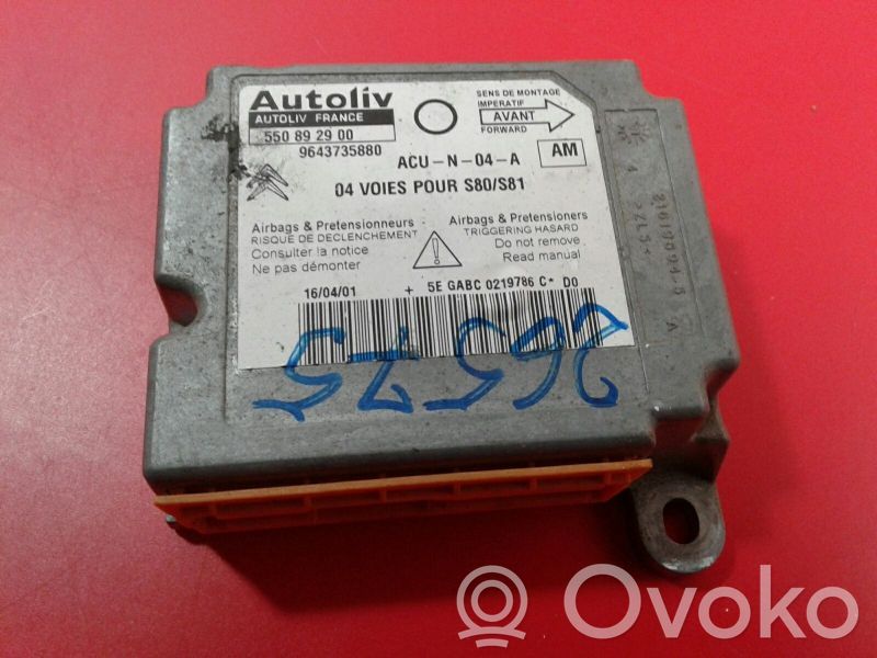 Citroen Saxo Airbag control unit/module 