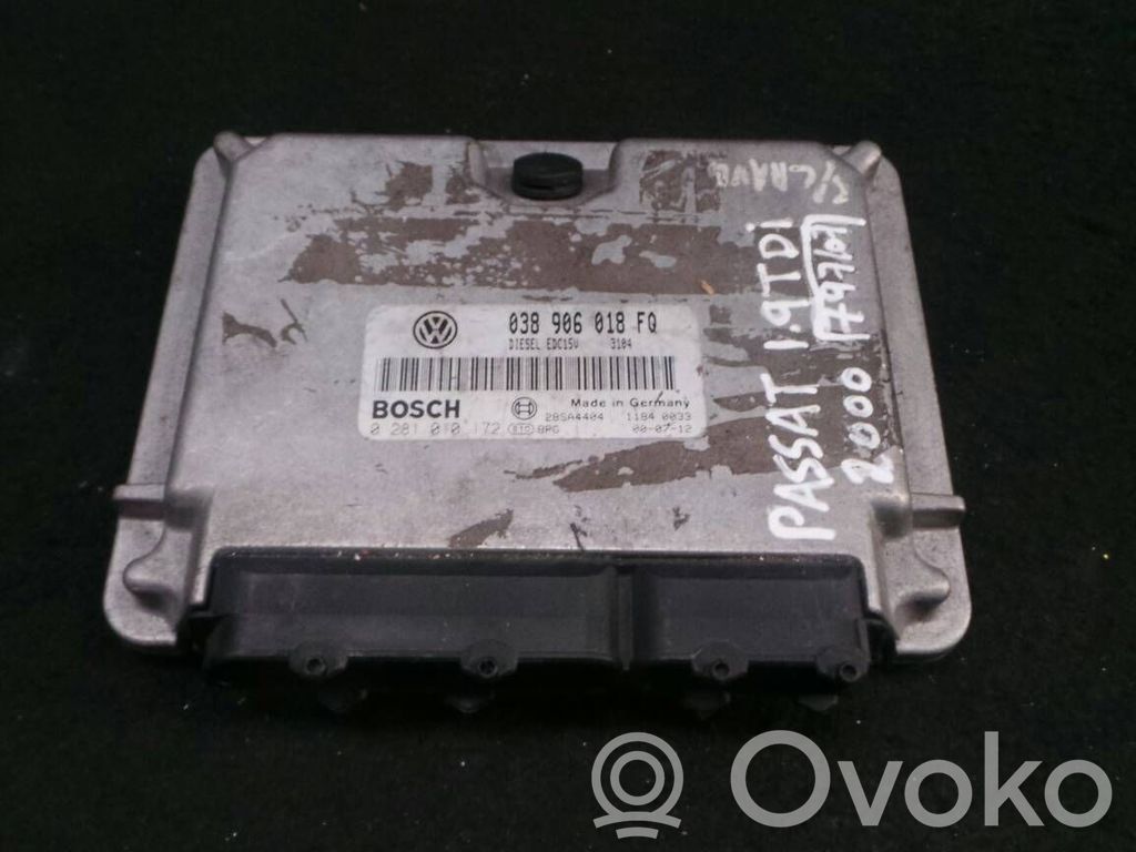 Engine control unit/module   038,018,0281010172,07,36005,797,906,BOSCH,FQ