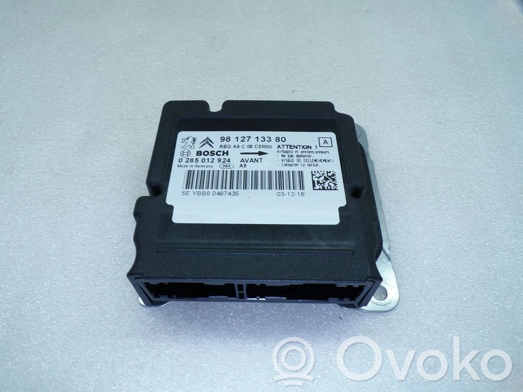 Module de contrôle airbag   9812713380,0285012924