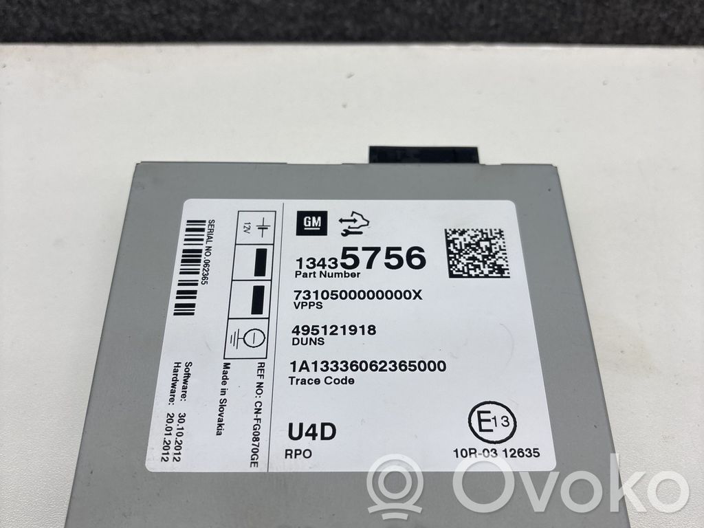 Opel Zafira C Unité / module navigation GPS 