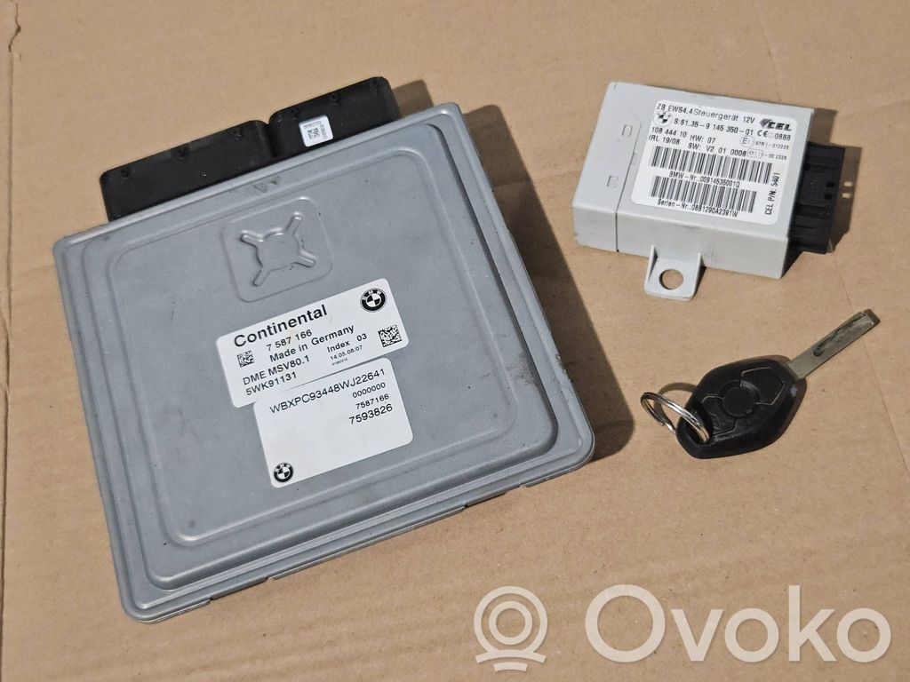 BMW X3 E83 Komputer / Sterownik ECU i komplet kluczy 
